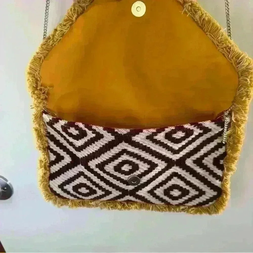 Promod Multi Beaded Fringe Clutch medium multicolor